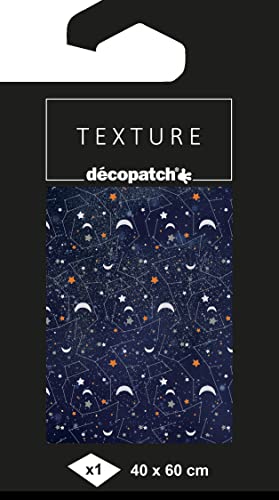 Décopatch TD865C - Packung mit 1 Blatt 40x60 cm, Nr. 865 Texture-Papier, Metallic-Effekt, praktisch und einfach zum Verwenden, ideal für Ihre Pappmachés und Bastelprojekte, 1 Pack von Decopatch