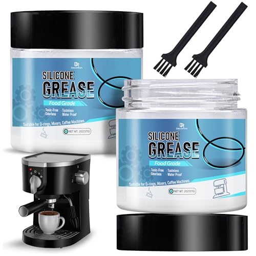 Silikonfett für Kaffeevollautomaten, 114g Wasserdichtes Silikonfett Lebensmittelecht für O-Ringe, Armaturen, Dichtungen, Armaturenfet, Silicone Grease, NSF Geprüft Schmierfett für Standmixer, Filter von DecorRom