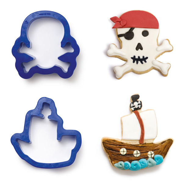 Ausstechformen "Piratenschiff und Schädel" im 2er Set, aus Kunststoff von Decora