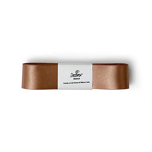 DECORA, Taubengrau Doppeltes Satinband, 25 mm x 3 m, Tessuto von Decora