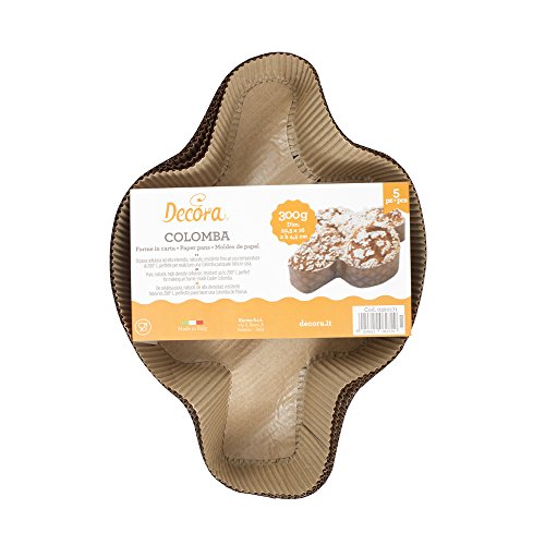 DECORA 0320171 5ER-Pack PAPIERBACKFORM FÜR COLOMBA 300 G, Keramik, Braun von Decora