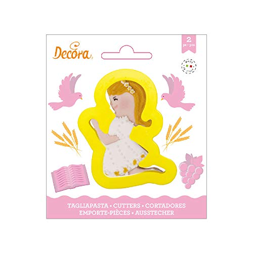 DECORA 0803038 AUSSTECHER Kommunion MÄDCHEN 8,5 X 6 X 2 H cm von Decora