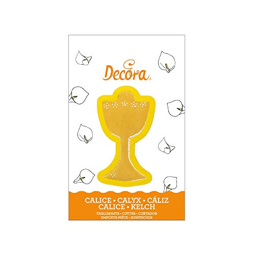 DECORA COOKIE CUTTER CHALICE CM10,5X2,2H Ausstechform Kelch, Kunststoff, gelb, 19 x 9 x 2.5 cm von Decora