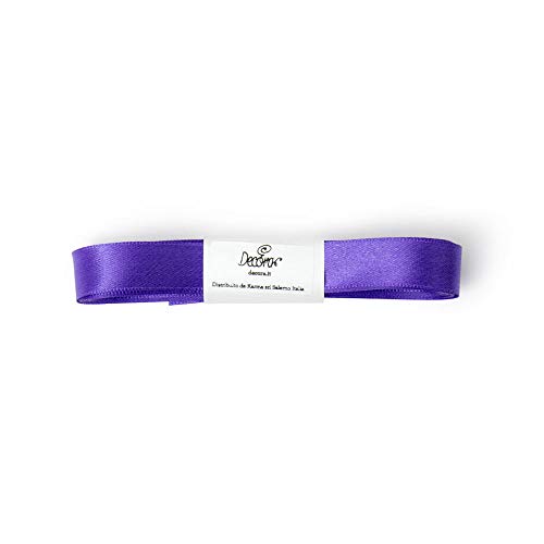 DECORA, Violett Doppeltes Satinband, 15 mm x 5 m, Tessuto von Decora