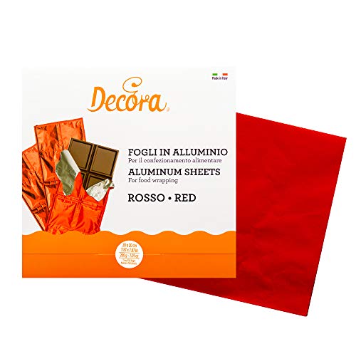 Decora 0796227 PRALINENFOLIE ROT 50G 20 X 20 CM 150ST. von Decora