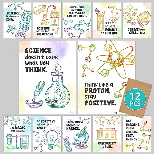 Decorably Wissenschaftliche Zitate Poster für Klassenzimmer, 12 Mittelschule, wissenschaftliche Klassenzimmer-Dekoration, 21,6 x 27,9 cm, Wissenschaftsposter für Klassenzimmer, Mittelschule, Decorably Wissenschaftliche Zitate Poster für Klassenzimmer, 12 Mittelschule, wissenschaftliche Klassenzimmer-Dekoration, 21,6 x 27,9 cm, Wissenschaftsposter für Klassenzimmer, Mittelschule, von Decorably