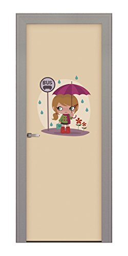 Decoralive fille-Porte Regenschirm Bild 211 x 83 cm von Decoralive