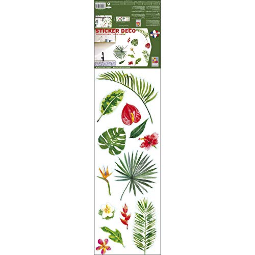 Dekoration, selbstklebend 152615 Nature Tropical [1 Bogen 24 x 68 cm], Vynil, Mehrfarbig, 24 x 68 cm von Décoration adhésive