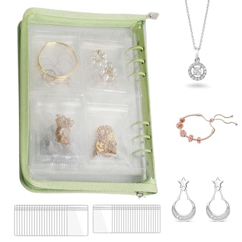 Decorhome Ohrringhalter-Organizer, Schmucketui für die Reise - Wasserdichtes, durchsichtiges Schmucketui | Platzsparender Ohrring-Organizer, tragbare Schmuckschatulle für Ringe, Halsketten, Armbänder von Decorhome