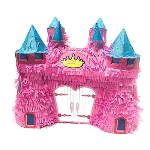 Pinata Märchen-Schloß zum Befüllen und Aufhängen zur Party-Deko, Kinder-Geburtstag, Maße: 40 x 36 x 15 cm von Decotrend-Line