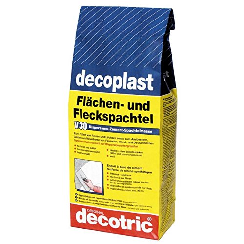 decoplast Flächen- und Fliesenspachtel innen und außen 1kg von Decotric / Pufas