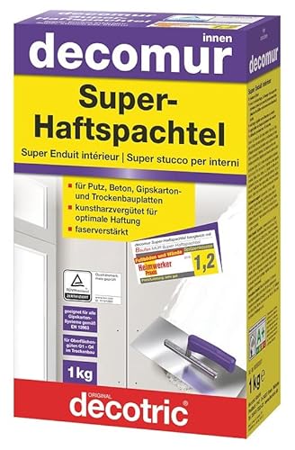 Decotric Super-Haftspachtel, Metall, Paste, klar, Eimer, hohe Viskosität, 1 kg von Decotric