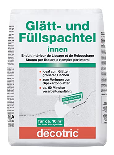 Gipsspachtel Glättspachtel Füllspachtel Spachtel Innen 10 kg von Decotric