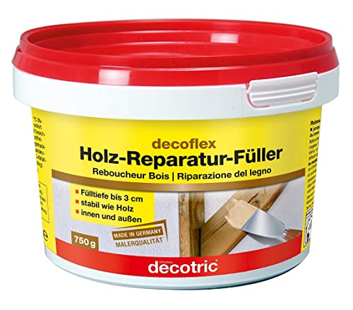 decoflex Reparaturspachtel für Holz Stein Beton Putz Metall 750g von Decotric