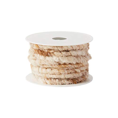 Wollstränge aus hochwertiger Schafswolle/beige/Ø 10 mm / 10 Meter von Decpero
