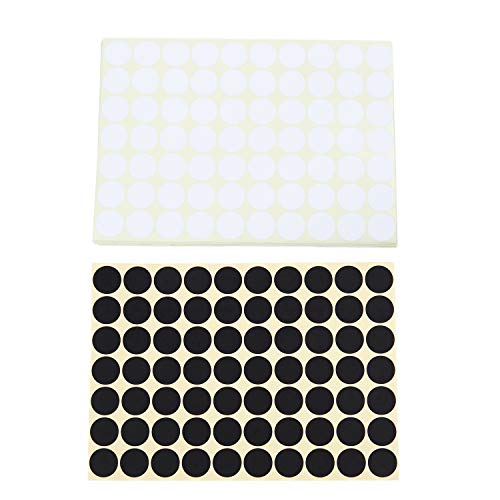 Decqerbe 2 x 19 mm Kreise, runde Code-Aufkleber, selbstklebend, Schwarz und Weiß von Decqerbe