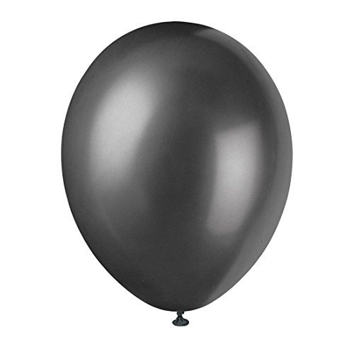 Decqerbe 25,4 cm Metallic/Perlglanz-Emulsionsballons (Dekoration/Geburtstag) (schwarz) von Decqerbe