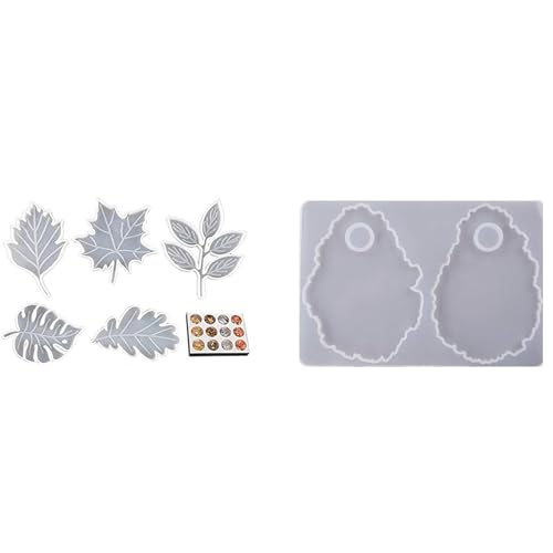 Decqerbe 2er-Set Kosmetikbehälter, Harzform mit Palmen-Olivenblatt-förmigen Bechern, Matten aus Silikon von Decqerbe