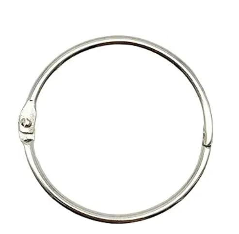 Binderinge 2,5 cm (50 Stück), Loseblatt-Bindering, Metallbuchringe, Ringe für Karteikarten, Karteikartenringe, Clip-Ringe, vernickelte Stahlbinderringe, Schlüsselringe von Decymis