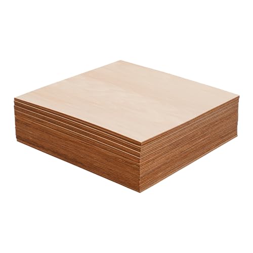 30 Stück Sperrholzplatte 3mm, Lindenholz Balsabretter mit Glatte Kanten Linde Holzplatten für Laubsäge Brandmalerei Laserschnitt CNC Router DIY Handwerk Holzgravur (30 x 30cm) von DeeDuud