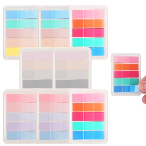 800 Blätter 20 Farben Transparente Haftnotizen, Sticky Notes, Klein Haften Klebezettel, Transparent Sticky Notes, Haftstreifen, Praktischen Book Tabs für Page marker Schule Büro Lernen von Deepton