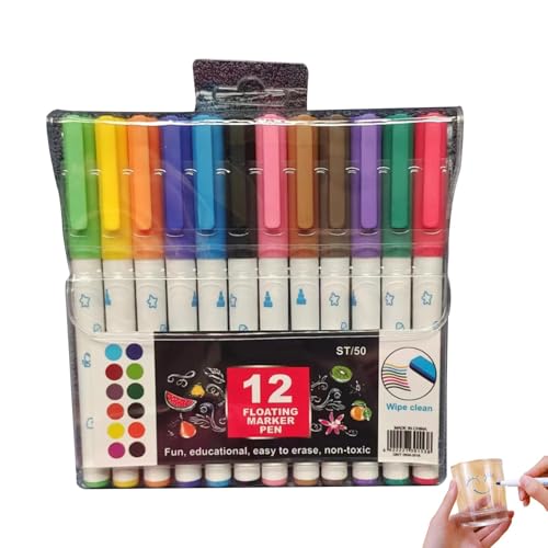 Deewar Whiteboard-Marker – Wasserfarbmarker, nicht reizende, auslaufsichere Kunststifte, Aquarellpinselstifte, Aquarellmarker, Malstifte auf Wasserbasis für Kinder von Deewar