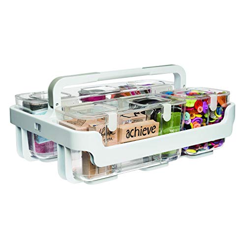 Deflecto Caddy Organizer mit kleine, mittelgroße und große compartments-White, andere, Mehrfarbig von Deflecto