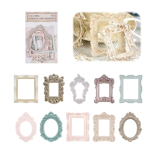 40 Blätter Spitze Rahmen Scrapbook Hohle Geprägt und DIY Vintage Papier für Scrapbooking Perfekt für Journaling Scrapbook Beinhaltet Scrapbook Papier, Foto Rahmen Material und Scrapbooking Hintergr von Defresit