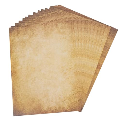 60 Blatt Briefpapier Vintage Briefpapiere A4 Vintage Druckerpapier 100g/m² Bedruckbares Briefpapier Pergamentpapier für Vintage Einladungen Briefe zum Schreiben Drucken DIY von Defresit