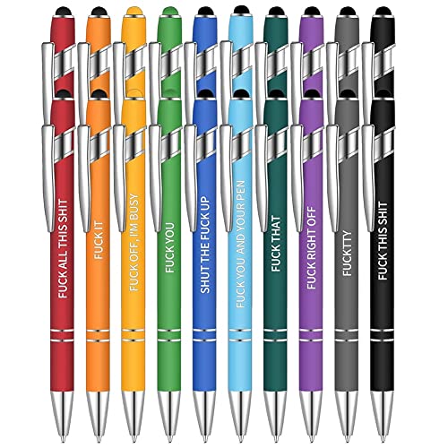 Deger 20pcs Office Stifte Lustige Kugelschreiber Stifte Unhöfliche Zitate Stift Lebendige Negative Passive Stifte Schwarzer Tinte von Deger