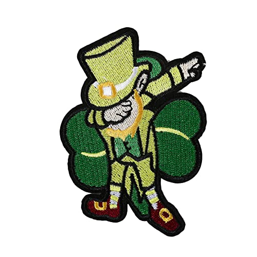 Kobold-Aufnäher zum Aufbügeln für St. Patrick's Day, Herren, irisch, bestickt, zum Aufbügeln, St. Patricks Day Dekorationen, zum Aufbügeln von Degpum