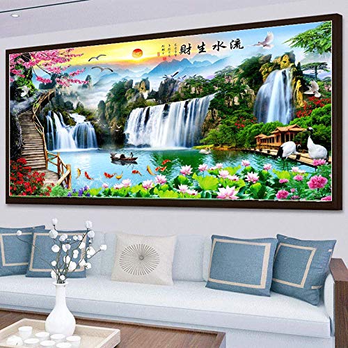 Deike Mild 5D Diamond Painting Full Bohrer DIY Diamant Malerei Handgemachtes Naturlandschaft Strass Stickerei Bilder Wohnzimmer Wanddekoration (120x50cm) von Deike Mild