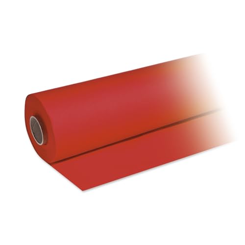 DeinPack 1 x Airlaid Tischdeckenrolle rot 25m x 1,2m - Hochwertige Tischdecke, Einfarbige Papiertischdecken Rolle - Ideal für Party, Hochzeit, Geburtstag, Deko & Events von DeinPack