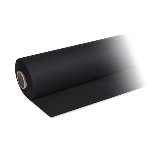 DeinPack 1 x Airlaid Tischdeckenrolle schwarz 25m x 1,2m - Hochwertige Tischdecke, Einfarbige Papiertischdecken Rolle - Ideal für Party, Hochzeit, Geburtstag, Deko & Events von DeinPack