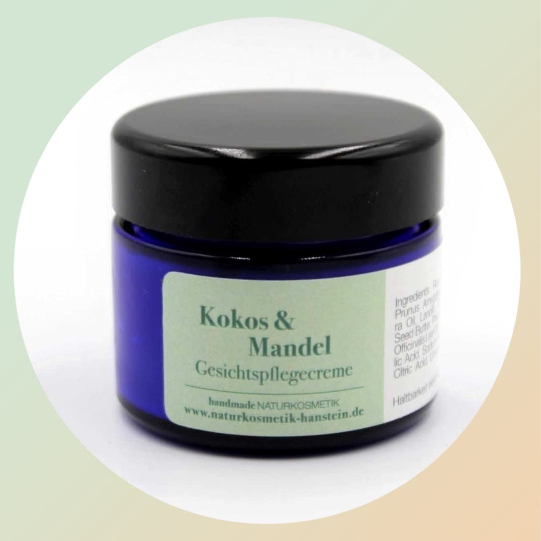 Mandelöl Feuchtigkeitscreme Naturkosmetik Skin Care Reizfrei Handgemacht Tagescreme Empfindliche Haut Anti Rötungen Fältchen Salbe von DeineNaturkosmetik