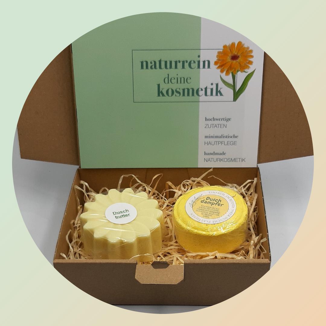 Naturkosmetik Geschenkbox Handgemacht Wellness Beauty Spa Hautpflege Duschbutter Duschdampfer Geschenk Frauen von DeineNaturkosmetik