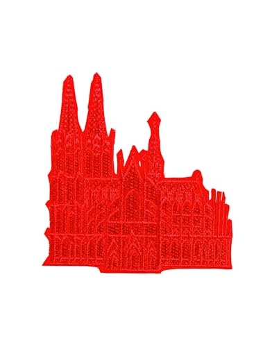 Deiters Aufnäher/Bügelbild Kölner Dom rot 15cm von Deiters