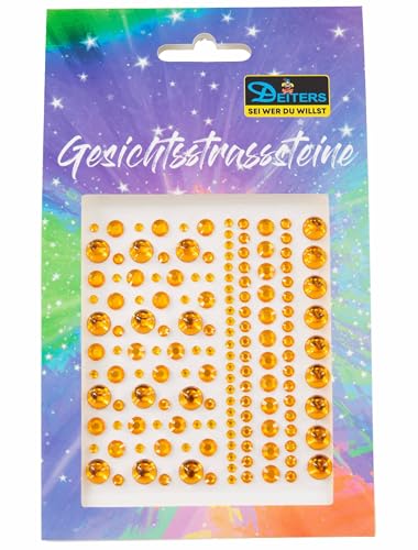 Gesichtsstrasssteine Perlen gold von Deiters