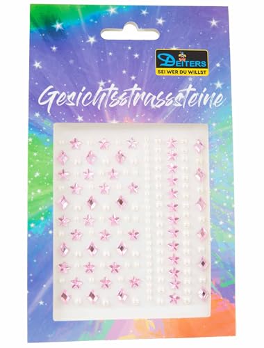 Gesichtsstrasssteine Sterne rosa von Deiters