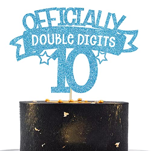 Doppelstellige 10 Kuchendekoration, Happy 10th Birthday, Kuchendekoration, Out Single Digits I'm 10, Boys Girls Funny 10th Birthday Party Dekorationen Supplies von Dejupgar