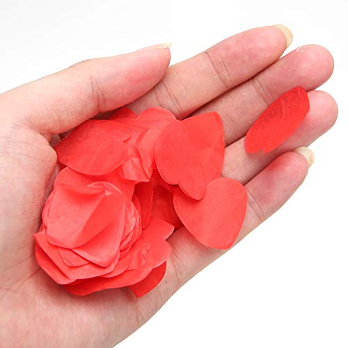 Dekaim Herz? Geformtes Konfetti Rot Herzform Konfetti 2 Beutel 60g 2,5cm Hochzeit Party Valentinstag Dekoration von Dekaim