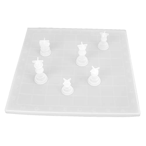 Dekaim Schachformen-Set aus Silikon, flexibel, wiederverwendbar, Epoxidharz-Formen für Schachspiel, 7 Stück von Dekaim