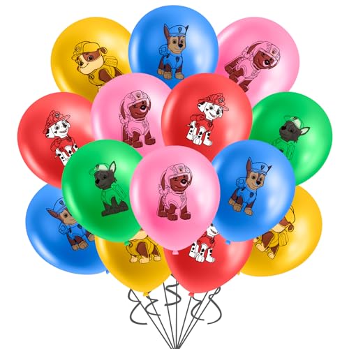 17 Stück Dog Geburtstagsdeko, Luftballons Super Latex Ballons Geburtstag Deko für Kindergeburtstag Party Dekoration von Dekewe