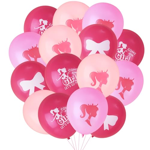 36 Stück Rosa Prinzessin Luftballons, Prinzessin Geburtstag Deko Set, Bar-Bie Geburtstag Luftballons, Kinder Geburtstag Party Deko, Hochzeit Themenparty Dekoration, Tortendeko Latex Ballon für Mädchen von Dekewe