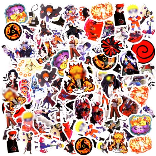 60 Stück Anime Sticker Kinder, Anime Sticker Kawaii Sticker, Wasserfester Vinyl Aufkleber für Laptop Scrapbook Skateboard Motorrad von Dekewe