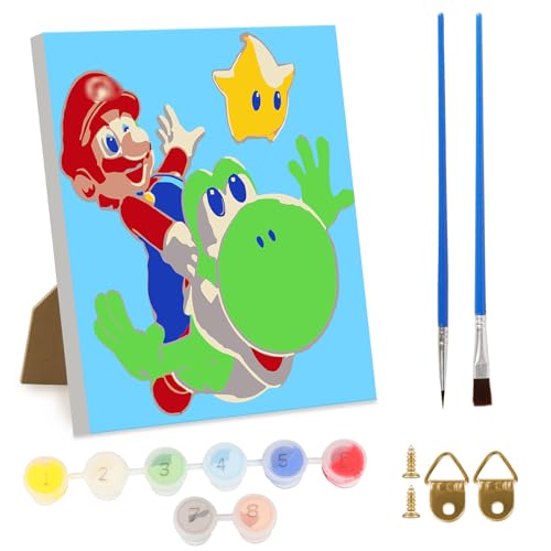 Dekewe Malen Nach Zahlen, Mari Paint by Numbers, DIY Malen Nach Zahlen für Kinder und Anfänger mit Pinsel und Acrylfarben 20X20cm, Malen Nach Zahlen Junior für Wohndekoration und Geschenke (Grün 1) Dekewe Malen Nach Zahlen, Mari Paint by Numbers, DIY Malen Nach Zahlen für Kinder und Anfänger mit Pinsel und Acrylfarben 20X20cm, Malen Nach Zahlen Junior für Wohndekoration und Geschenke (Grün 1) von Dekewe