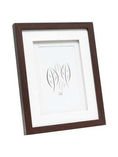 Deknudt Frames Bilderrahmen mit doppeltem Passepartout -Braun - S65KQ1 für Bildgröße 20x30cm - Bilderrahmen Holz MDF - Bilder aufhängen oder ausstellen von Deknudt Frames