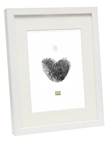 Deknudt Frames Bilderrahmen Basic High White Holzleiste mit PTT-Bestellgröße = Rahmengröße, Holz, weiß, 18 x 24 cm von Deknudt Frames