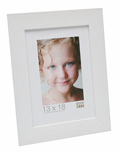 Deknudt Frames S226K1 Bilderrahmen 40x50 Basic, breite Weisse Holzleiste Holz Fotokader von Deknudt Frames