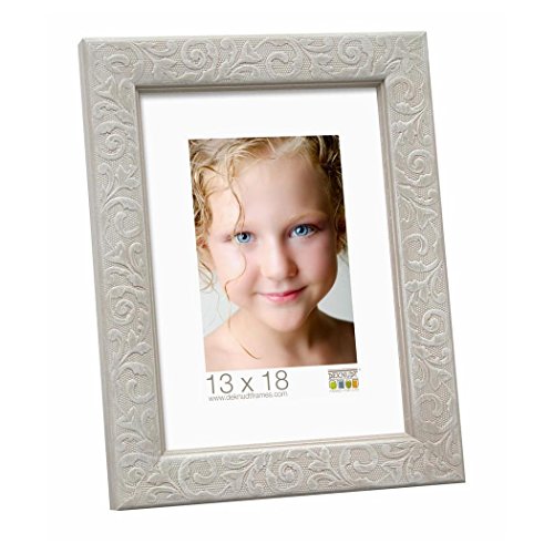 Deknudt Frames S95FS3 Bilderrahmen 10x15 Ornamentrahmen Beige Holz Fotokader von Deknudt Frames